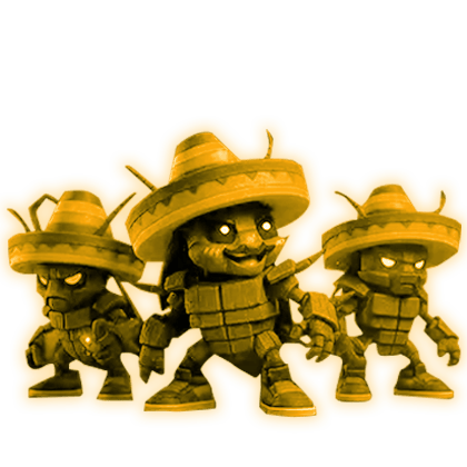 1 item; Gold Los Cucarachas; 5.3M/S