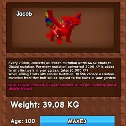 1 item; HUGE NIGHTMARE RAINBOW HATCHED FROST DRAGON | 39.08 Kg + 100 Age