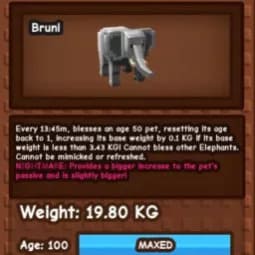 1 item; NIGHTMARE Elephant - 19.80 KG (Age 100)