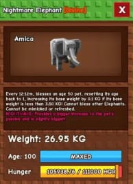 1 item; Nightmare Elephant | 26.9 Kg+ Age 100