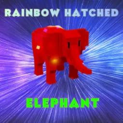 1 item; RAINBOW HATCHED ELEPHANT | Random Weight + Random age