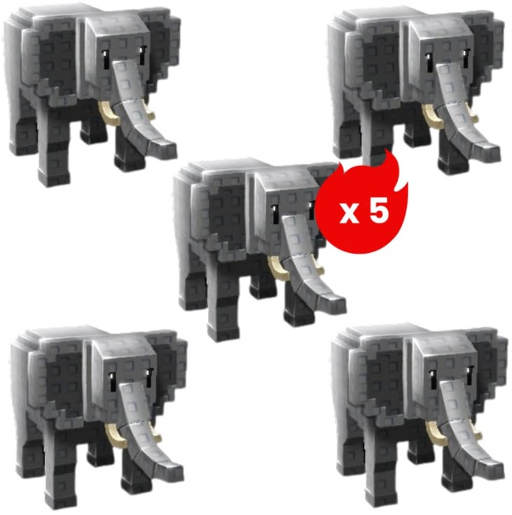 5 items; 5x Elephant Bundles