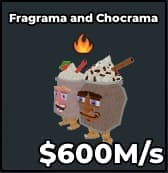 1 item; Fragrama and Chocrama 600m/s
