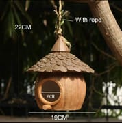 Acorn Hanging Birdhouse Eco Rubber Wood Garden Decor