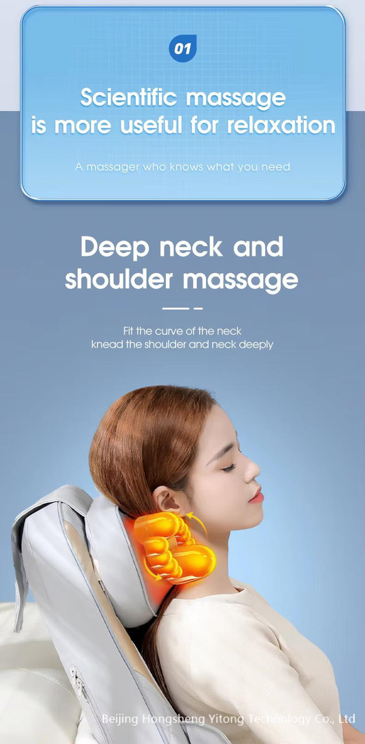 Hot Seller Shiatsu neck and back electric massage chair cushion waist massager car seat massager mattress products full body M058