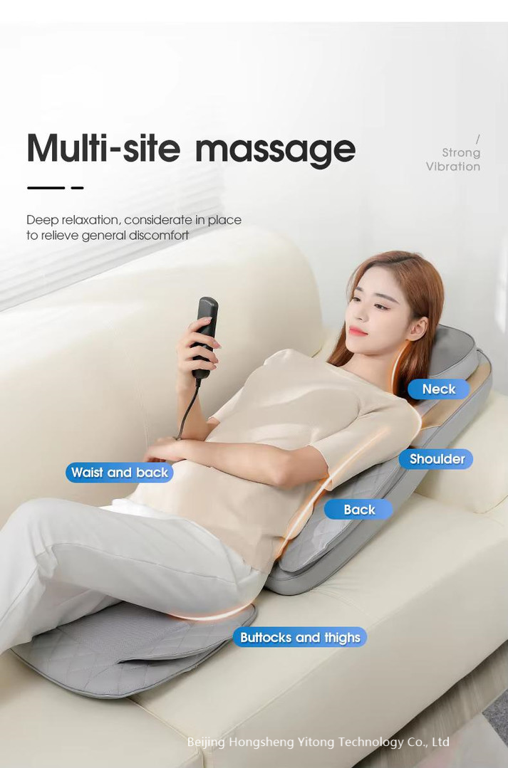 Hot Seller Shiatsu neck and back electric massage chair cushion waist massager car seat massager mattress products full body M058
