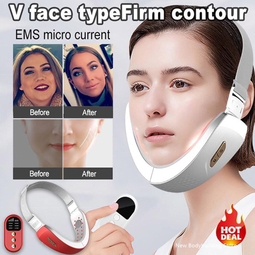 V Face Facial Machine Electric V-Line Up Lift Belt Face Massage LED Face Skin Lifting Firming Beauty Device Double Chin Reducer