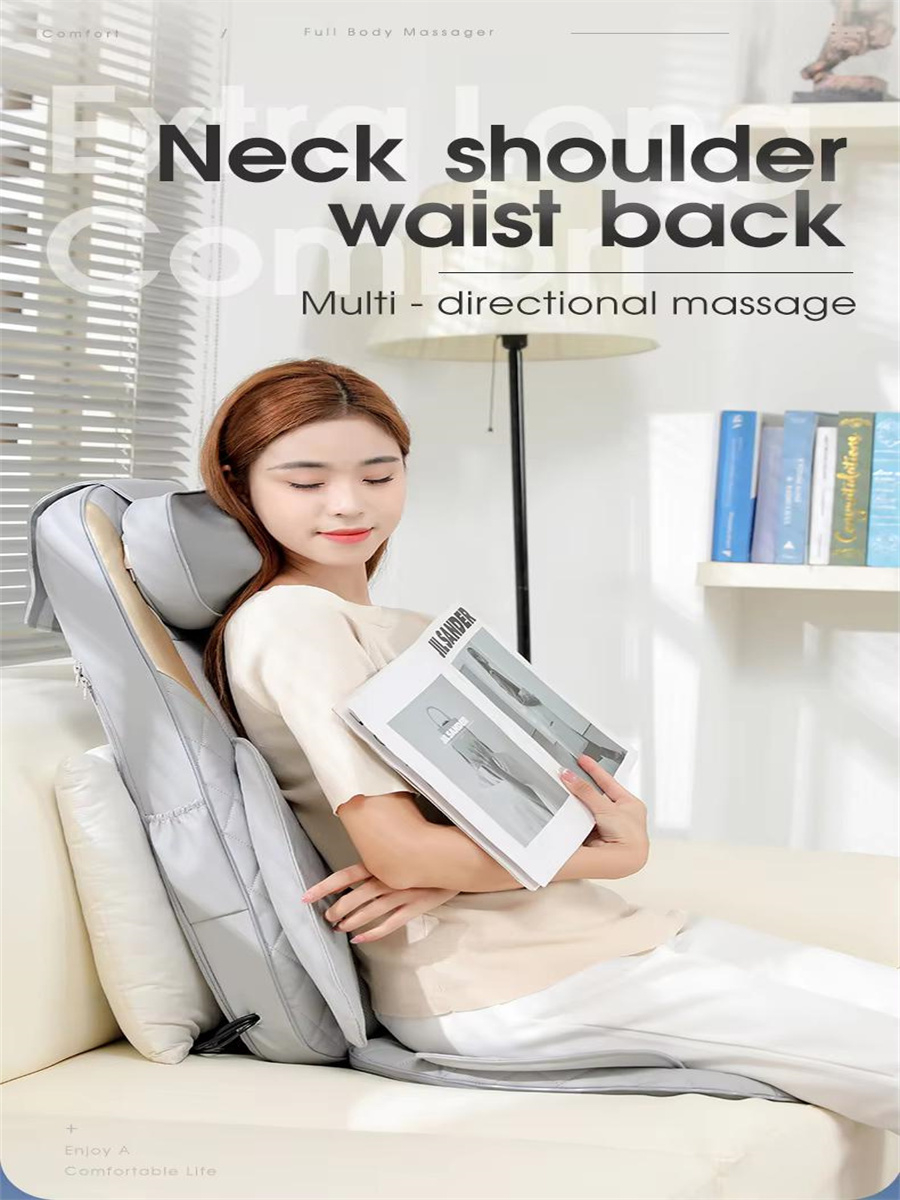 Hot Seller Shiatsu neck and back electric massage chair cushion waist massager car seat massager mattress products full body M058