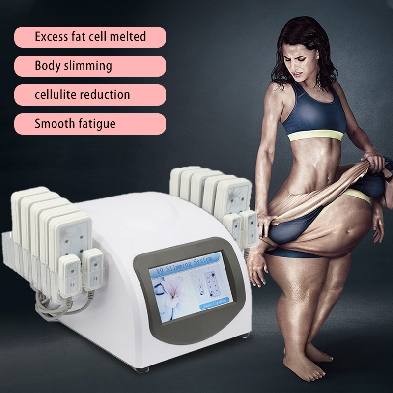 Portable Home Lipolaser Professional Slimming Machine 10 largepads 4 smallpad Lipo Laser Beauty Equipment Device for losing weight