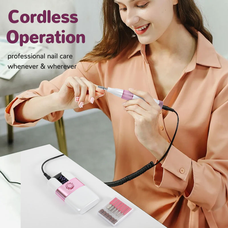 New 12pcs Sanding Heads Nails Sander Set Portable 15000 RPM Electric Nail Polisher USB Charge Polishing Grinding Manicure Drill