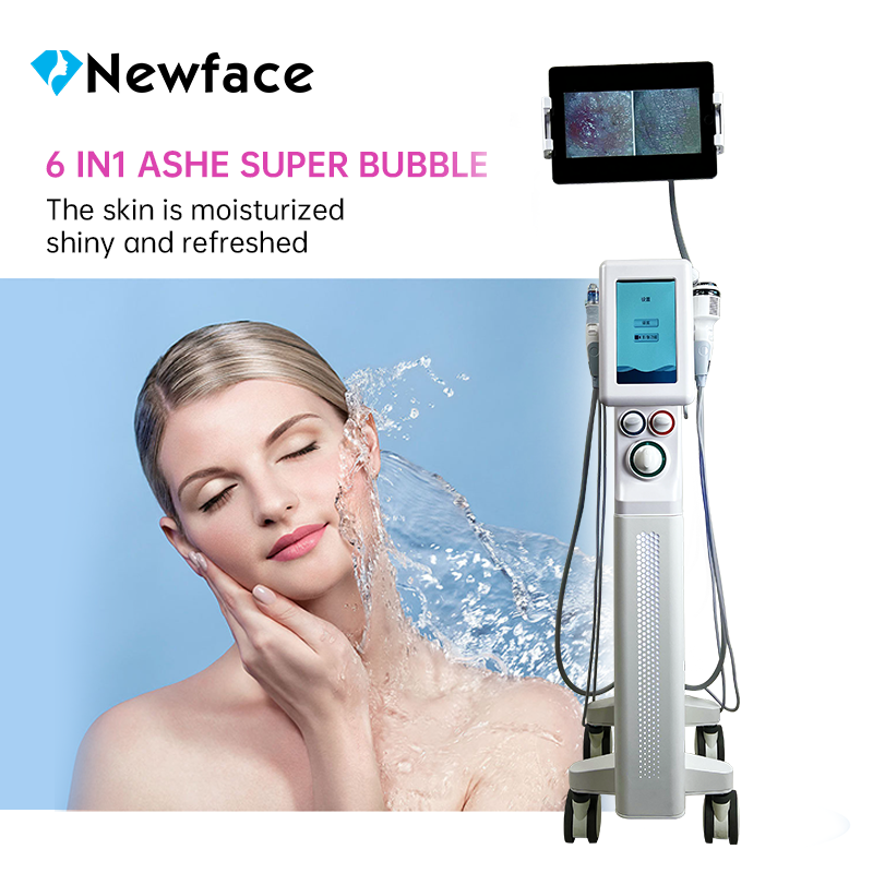 6 In 1 Visual Microdermabrasion machine Diamond Peeling hydrodermabrasion    Water Jet Aqua Facial Dermabrasion Machine For Spa Salon Clinic CE