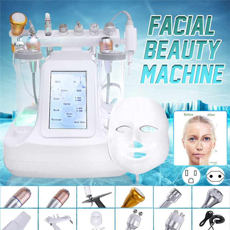 12 In 1 Hydra Dermabrasion RF BIO Light Spa Facial Machine  Water Jet Hydro Diamond Peeling Microdermabrasion Beauty Device