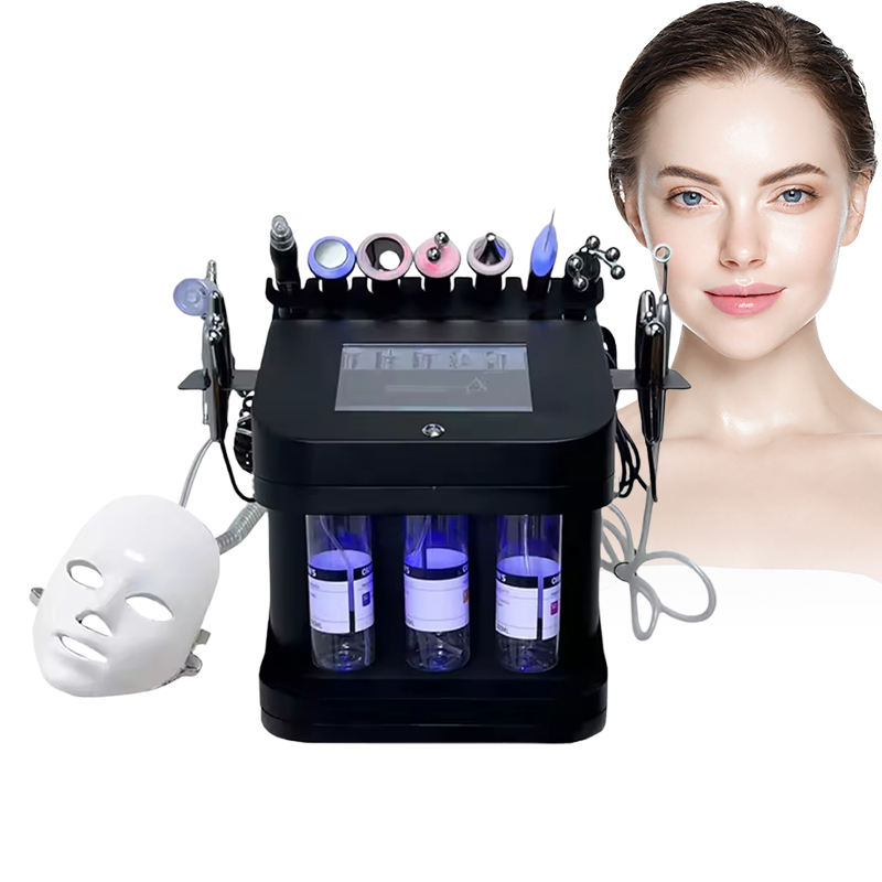 11 in 1 Hydrogen Oxygen Jet Facial Care Machine With Mask Multifunctional Small Bubble Face Skin Cleaning Beauty Device