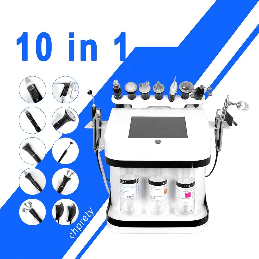 10 IN 1 Multifunctional Facial Care Device Oxygen Jet Peeling Facial Machine for Skin Cleansing Tightening Water Skin Rejuvenating
