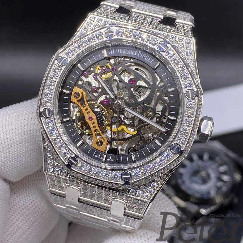 ap skeleton watch iced out