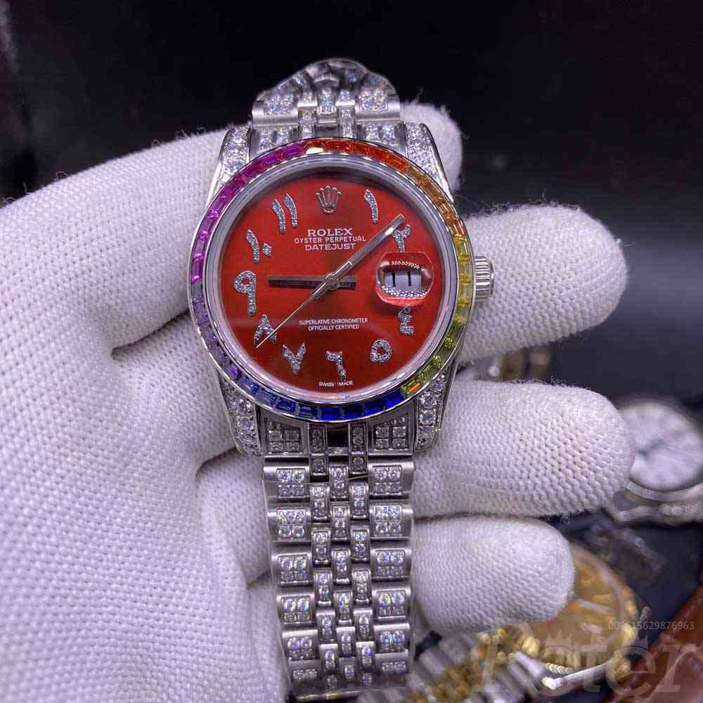 Rolex red face watch clearance