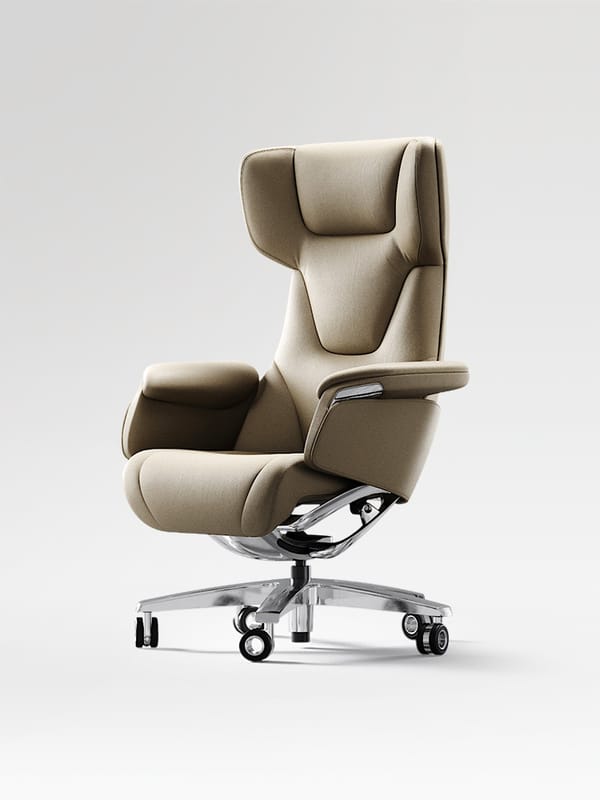 TOMU Y06 Crown Adjustable Height Leather Executive Boss Chair