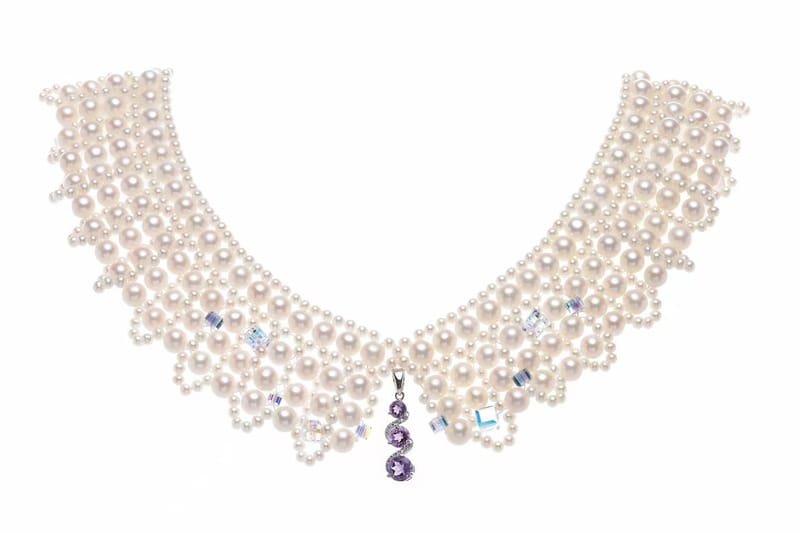 High-grade pearl gem necklace