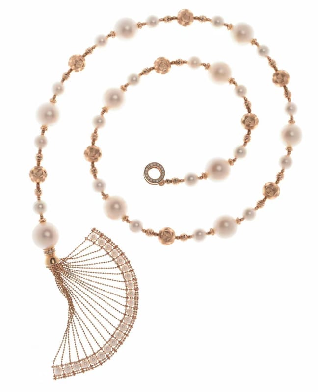 Diamond, Australian white pearls, akoya pearl design, the only one in the world