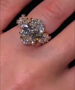 5-carat oval lab diamond platinum ring
