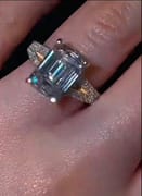5-carat radiant cut lab diamond platinum ring