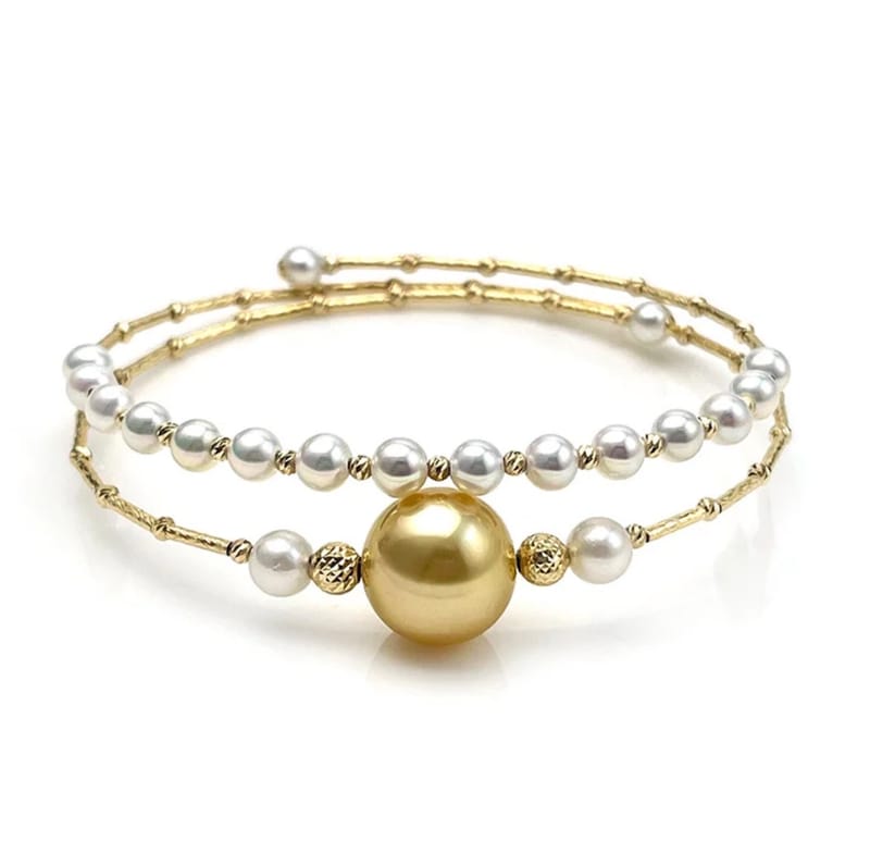 18K gold sea pearl  bracelet