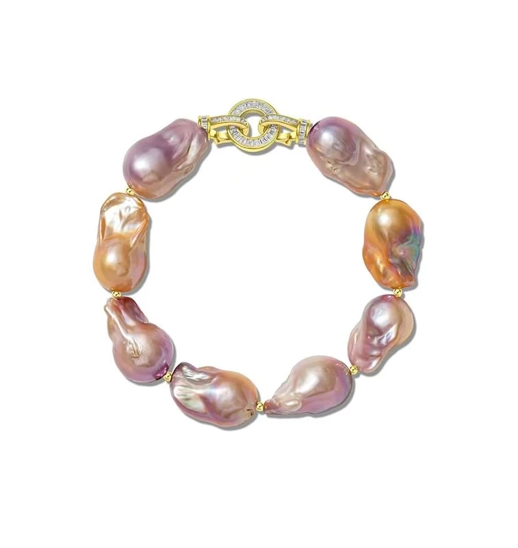 Colorful Baroque Pearl Bracelet