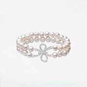 6-7mm double-layer bow pearl bracelet