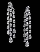 14-carat pear cut lab diamond platinum earrings