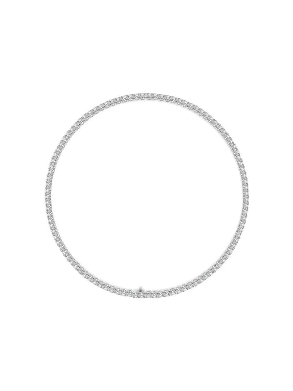 20-point round-cut lab diamond platinum necklace