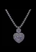 10-carat heart-shaped cut diamond pendant & ring