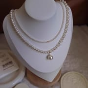 18k Gold Vintage Double-Layer Pearl Necklace