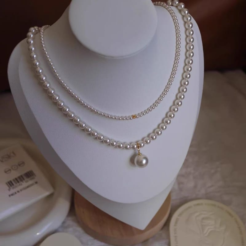 18k Gold Vintage Double-Layer Pearl Necklace