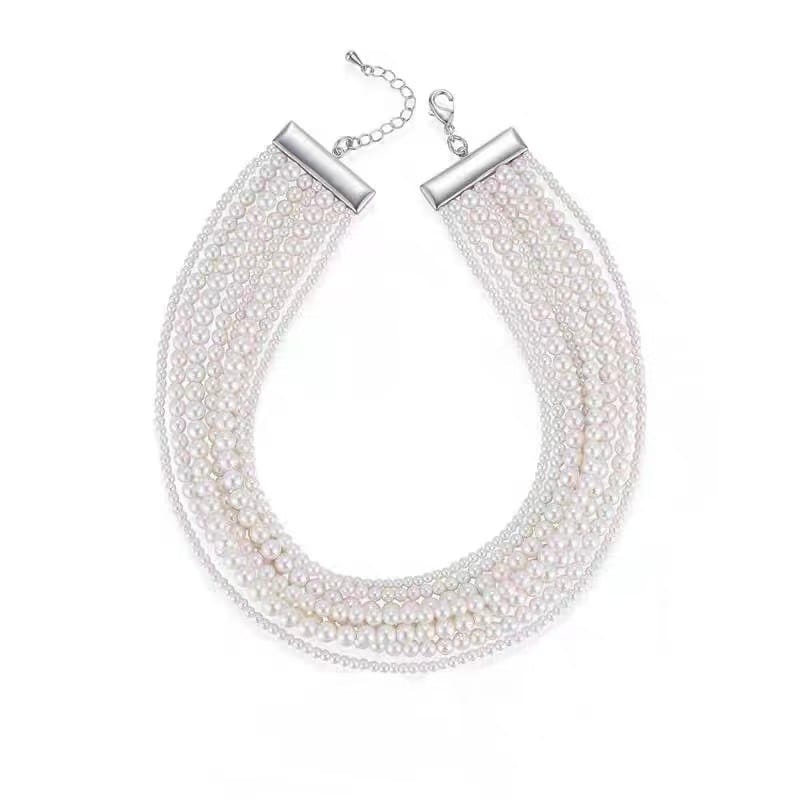 Bridal Multi-Strand Pearl Choker