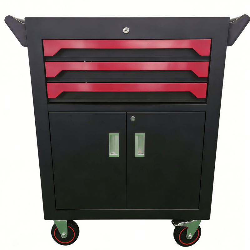 Tool Chest Heavy Duty Cart Steel Rolling Tool Box 3 Drawer Cart Mechanic Tool Cabinets for Garage