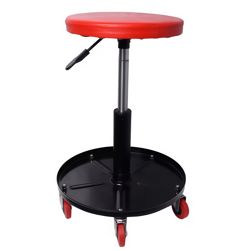 Round Workshop Work Bench Adjustable Height Garage Tray Thickened Lift Stool Auto Car Repairing Seat