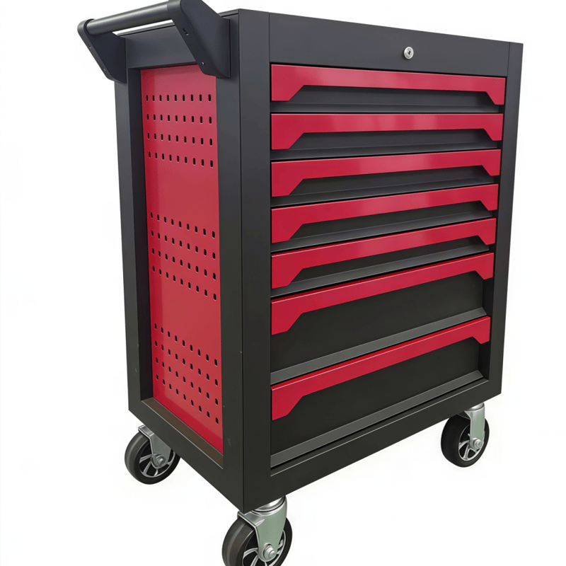7-Drawer Rolling Tool Cart Versatile Tool Storage with Flexible Wheels for Easy Movement
