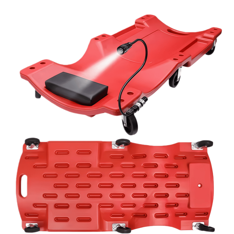 36-inch/40-inch car repair reclining platform, equipped with strong magnetic LED lights, padded headrest, car repair platform, chassis repair tools
