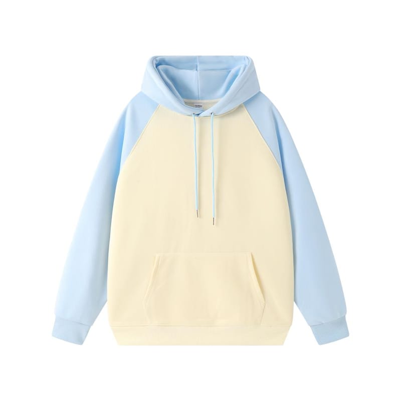 D46# Pure Cotton Raglan Hooded Sweatshirt