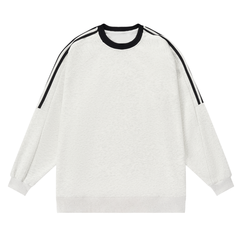 EH10# 320g Combed Cotton Compound Three-Stripes Crew Neck Sweatshirt