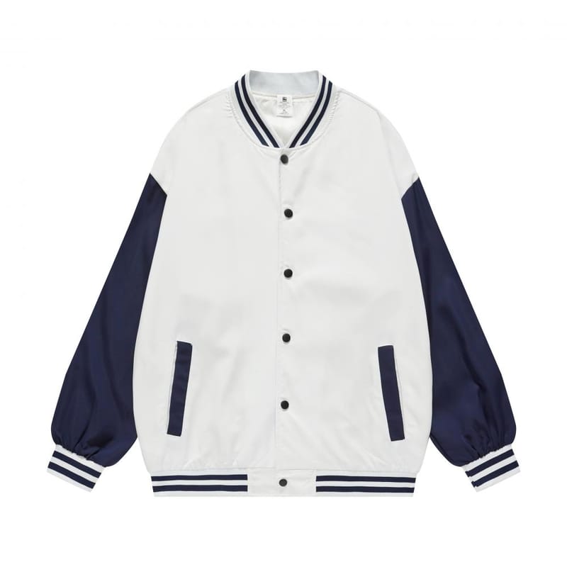 D7O1# Drop Shoulder Baseball Jacket