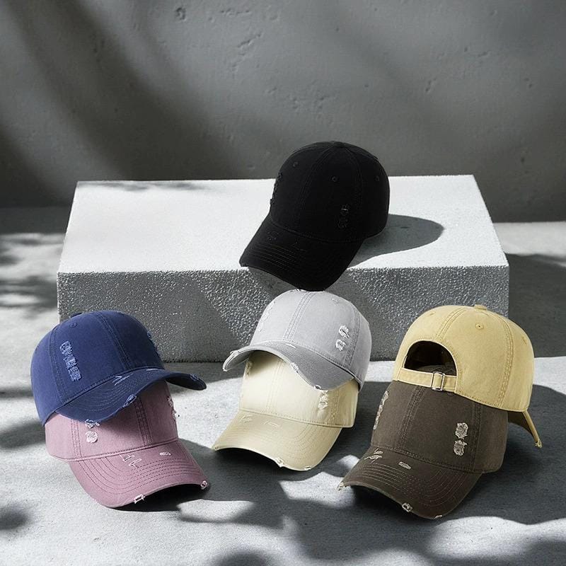 Style 24150 Cotton Ripped Baseball Cap