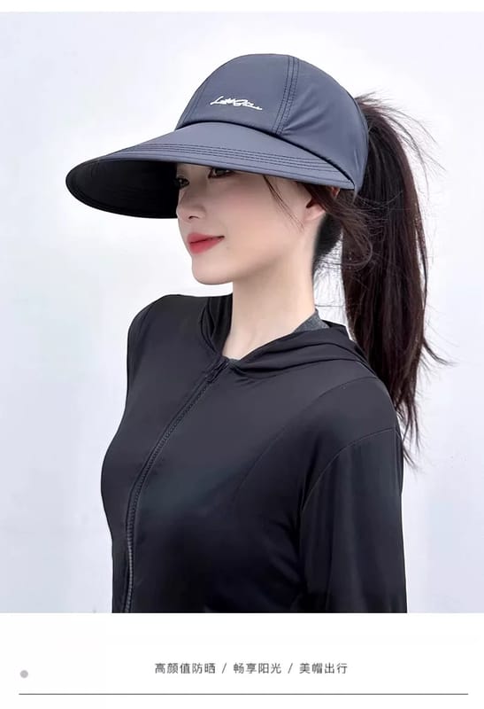 Ponytail-Friendly Wide-Brim Sun Hat