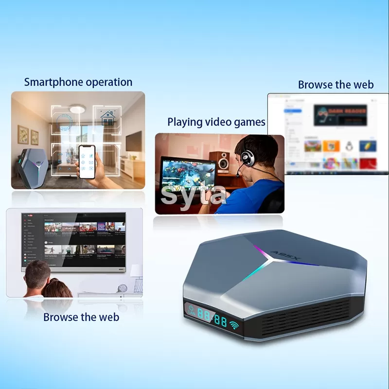 SYTA TV Box Android 10.0 A95X F4 Smart Set Top Box Amlogic S905X4