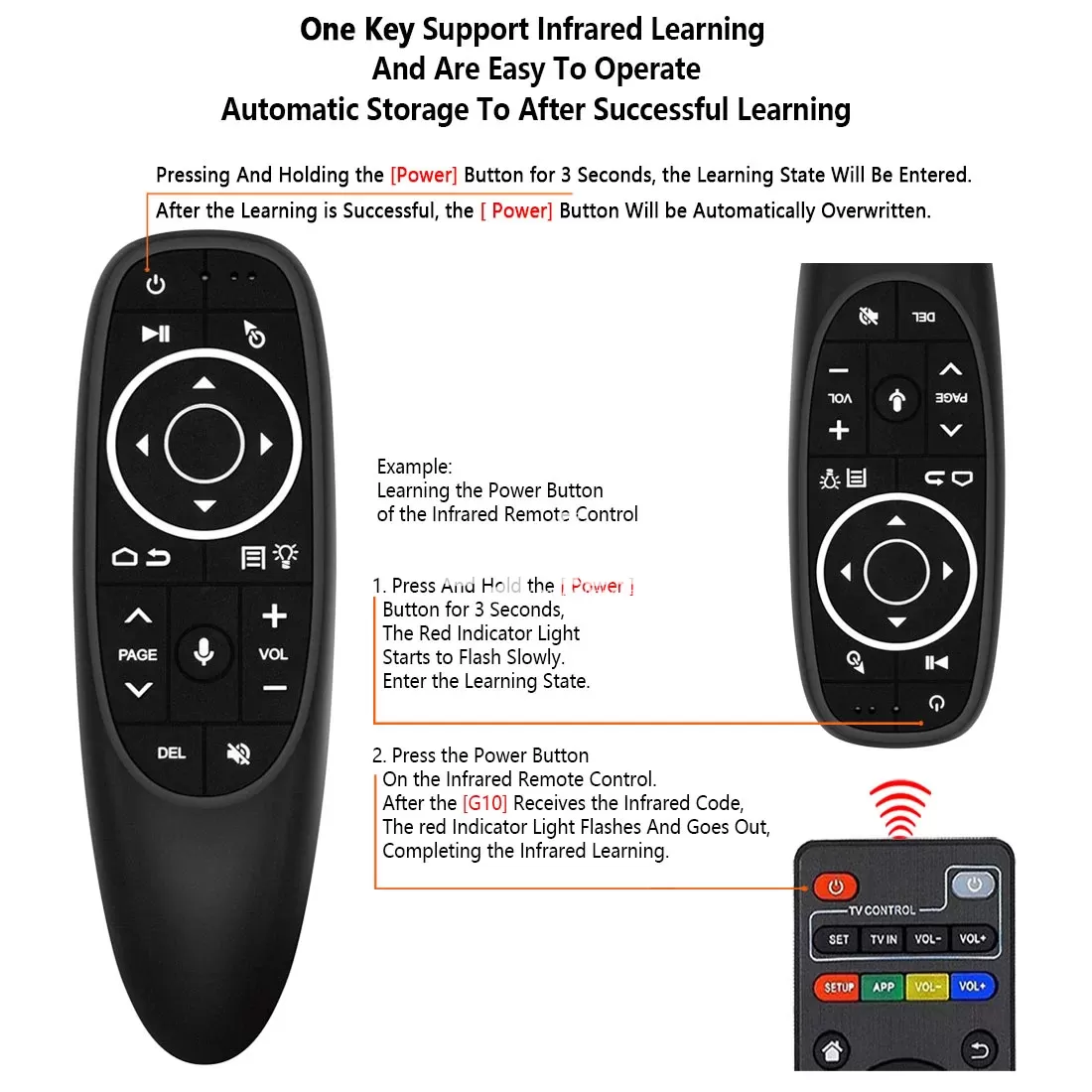 SYTA G10s Pro Wireless Remote Control Air Mouse IR Learning Voice Backlit