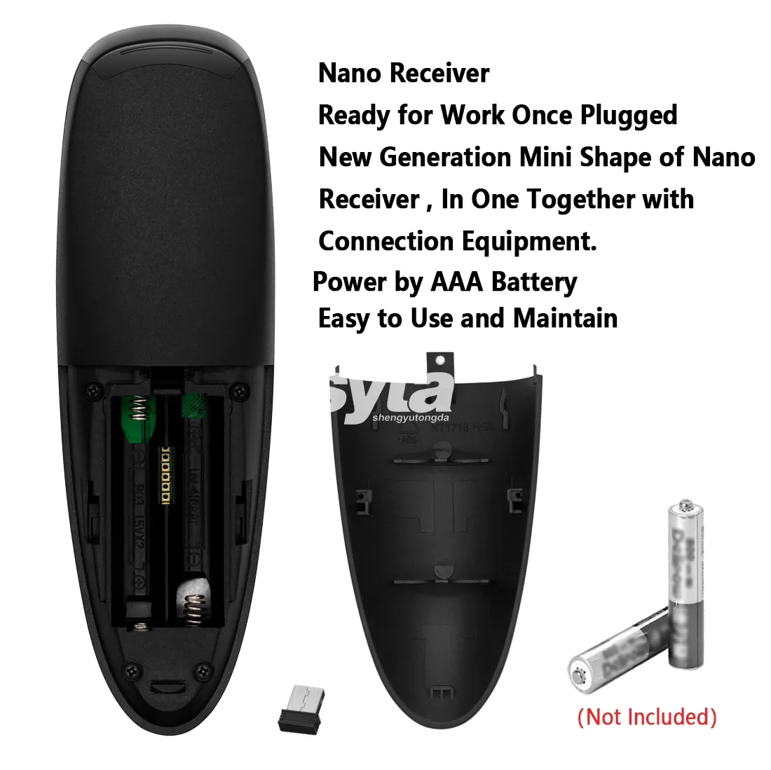 SYTA G10s Pro Wireless Remote Control Air Mouse IR Learning Voice Backlit