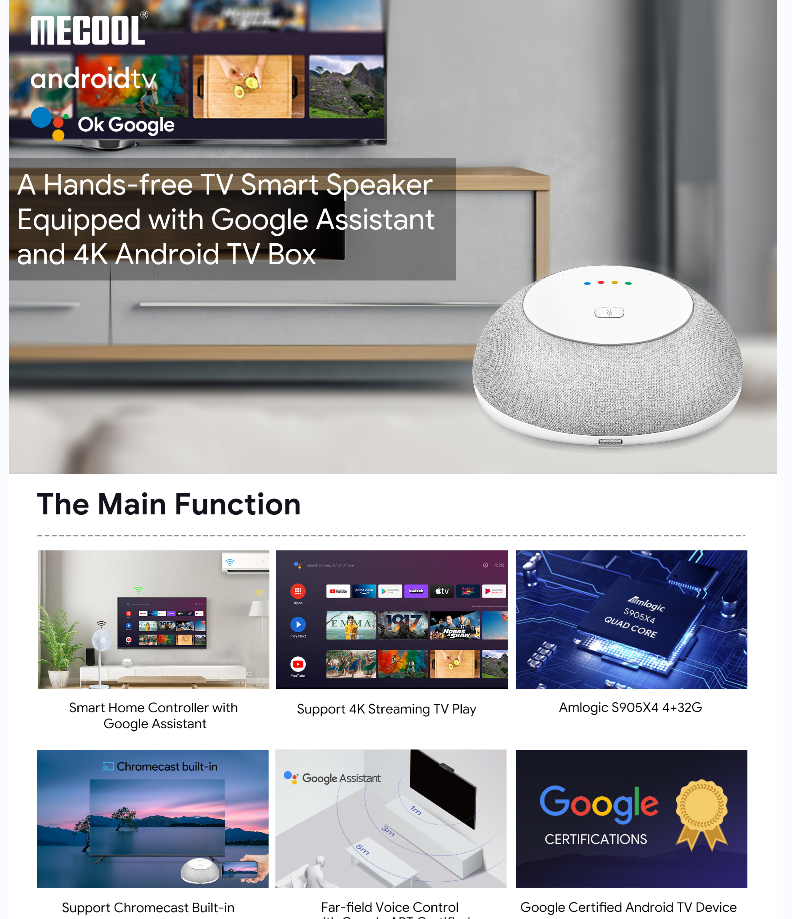 Google certified Smart Speaker KA1-DVB