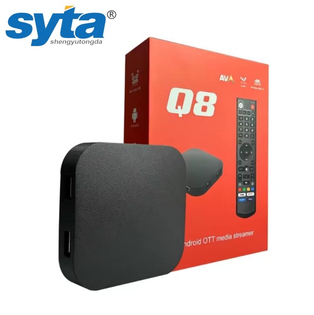 SYTA New Android Tv Box Q8 Quad Core Amlogic S905Y4 Android 11 Smart TV Box 4+32GB