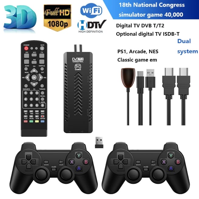SYTA New  DVB T2 Stick Game Console MX2 More Than 40000+ Games DVB T2 Video Game Console