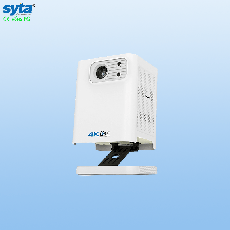 SYTA C7 DLP Portable Projector HD Auto Focus for Outdoor Use Android 9 OS 2G RAM LED Lamp with Battery Smart Projector